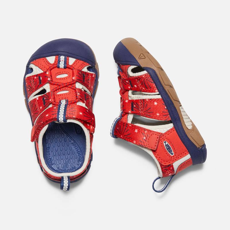 Keen Newport H2 Baby Sandalen Kinder DE-51094 Fiery Red/Blue Depths - Keen Kinderschuhe Rot